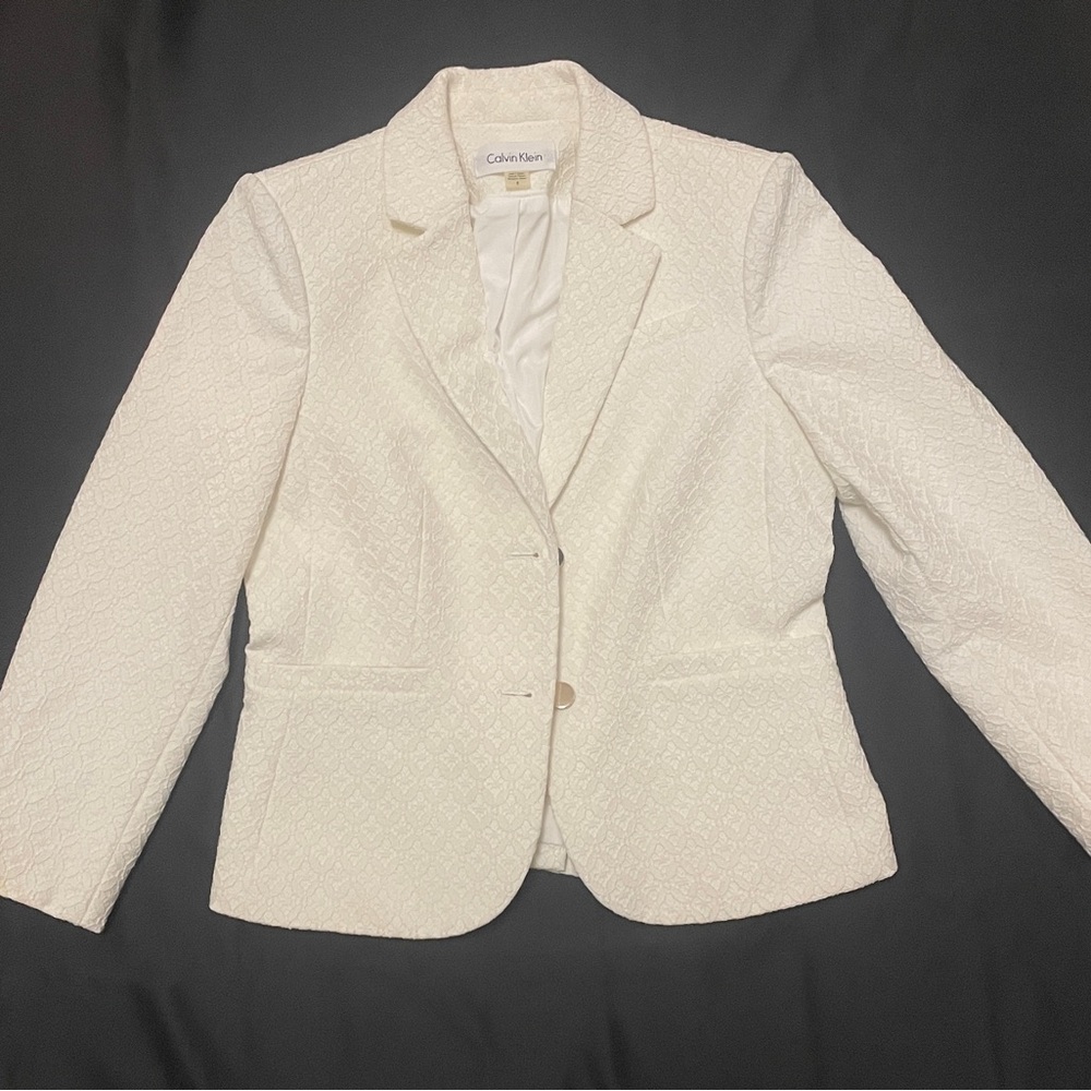 Calvin Klein lace textured women’s coat jacket blazer